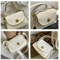 Истинска кожена чанта за рамо малки чанти за кръстосано тяло за жени дами портмоне, бяла, бяла ， G30899