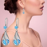Обеци от Ден на майката Модни обеци от неръждаема стомана кръгли обеци жени творчески обеци диамант увиснали обеци за жени перли обеци за жени
