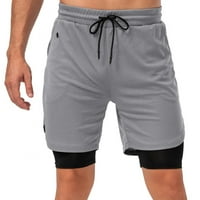 Мъжки в бягащи къси панталони, тренировъчни атлетически къси панталони за мъже Бързи сухи леки тренировки с джобове