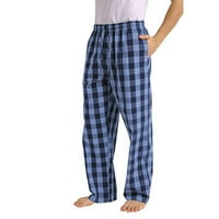 Мъжки суитчъри Небрежен салон Памучен пижама йога панталони модни мъжки ежедневни карирани печат свободен спорт кариран пижама панталони панталони панталони