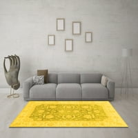 Ahgly Company вътрешен правоъгълник ориенталски жълти килими за модерна зона, 2 '4'