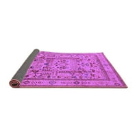 Ahgly Company вътрешен правоъгълник ориенталски лилави килими от индустриална зона, 8 '12'