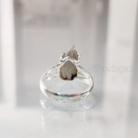 Natural Labradorite Ring, груб пръстен за скъпоценни камъни, роден камък, бохо пръстен, сребро на стерлинги, женски пръстен, Коледа, Деня на благодарността, ръчно изработени, бижута, бижута с груби скъпоценни