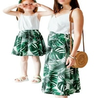 Bomotoo Girls Mother Casual Sundress жилетка тениска кратки мини рокли Бохемски проста рокля на тениска без ръкави