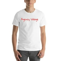 Ръкописна агенция село с къс ръкав памучна тениска от неопределени подаръци
