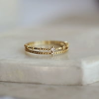 Chaolei пръстен за жени модерни бижута златен диамант принцеса пръстен светло висок клас бижута за жени, момичета