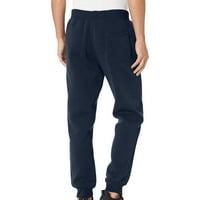 Мъжки спокойни панталони с право приспособяване активен джогинг средна талия небрежно уплътнени твърди панталони панталони спортни панталони улични дрехи