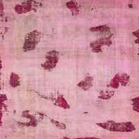 Ahgly Company Indoor Square Резюме тъмно розово абстрактни килими, 5 'квадрат