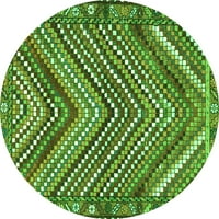 Ahgly Company Indoor Round Персийски зелени традиционни килими, 4 'кръг