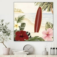 Гигантско изкуство платно aloha ii в рамка в розово