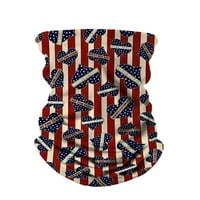 Lovskoo Независимост Ден на печат Шал Униз Американски флаг Гейтър Гейтър Шап -облекло на открито спорт за жени мъже маска за езда, бежово, свободен размер