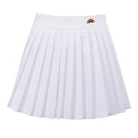 Женски сладък модел пола тънка къса странична пола с плисирана пола бяла m