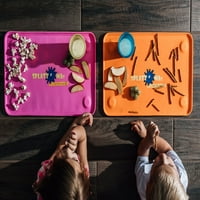 Splattmat- Premium Orange Silicone Suctioned Table Placemat за деца, малки деца играят постелка, изкуства и занаяти, време за хранене