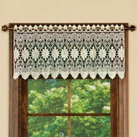 Макраме завеса, изпъстрена с вален прозорец за баня, спалня, кухня, слонова кост