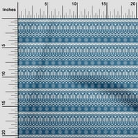 Oneoone памучен камбричен среден синя тъкан Племенна шивачка Материал за печат край двора