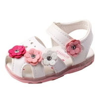 Floleo Clearance малко дете деца деца бебе момичета цветя LED светещи обувки маратонки сандали сандали