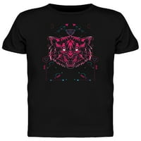 Тениска с розов вълк Геометрия Мъже -Маг от Shutterstock, мъжки 3x-голям