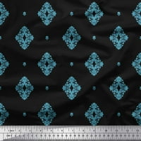 Soimoi Modal Satin Fabric Filigree Damask Printed Fabric Wide