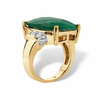 Бижута Palmbeach Emerald-Cut истински скъпоценен камък и бял коктейлен пръстен на танзанит в златно или стерлингово сребро