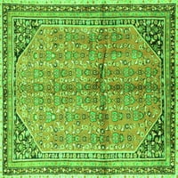 Ahgly Company Indoor Square Persian Green Traditional Area Rugs, 3 'квадрат