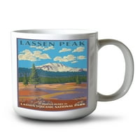 FL OZ Oz Ceramic Mug, Lassen Volcanic National Park, Калифорния, боядисани дюни, съдомиялна и микровълнова сейф