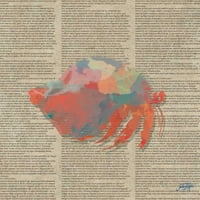 Морски същества на отпечатък от плакат на вестник II от Джули Дерис