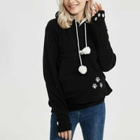 Symoid Womens Coats & Jackets- Модни ежедневни разхлабени райета контрастиращи сгъстени пуловер Плетене кафяво L