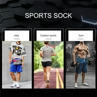 Bxingsftys 3pairs атлетични тренировъчни чорапи дишащи мъже кратки дълги тръби спортни чорапи