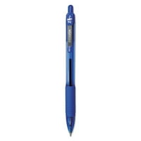 Нова химикалка Zebra Z-Grip, прибираща се, средно, синьо мастило, прозрачна цев, 24 опаковки