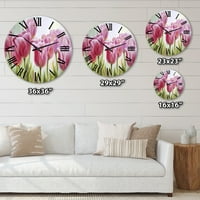 Art DesignArt 'Tulips цветя разцъфтяват “традиционният часовник на стената. Широк в. Високо