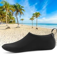 Htwon водни обувки за дамски и мъжки летни боси обувки Бързи сухи чорапи за плажни плувни йога упражнения обувки-черни, xxl