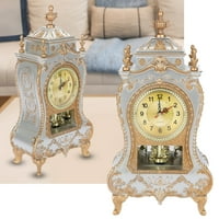 Винтидж часовник за бюро, винтидж часовник, монтиран на стена ретро красива за декоративни подаръци за будилника за аларма