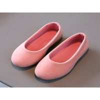 Rotosw момичета рокли обувки кръг пръсти плоски ниски топ мокасини ежедневни фиш на балет плосък парти дишаща обувка розово 6c