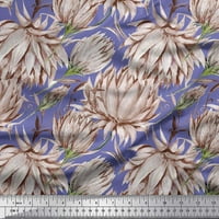 Soimoi Rayon Fabric Clover Flower Decor Fabric Printed Yard Wide