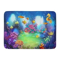 Цветна тайната подводна градина с морски кон и риба, това е прекрасно място за любовници Приятели срещат килим за изтичане на килим 23.6x