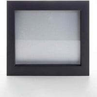 Рамка на черно дърво BO със сребърна поддръжка на UV акрил и висящ хардуер - с 3 4 Използваема дълбочина - Great Magazine Display Frame Box