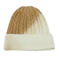 Tawop зимни шапки за жени Университет Поддържайте топла вятърна зимна модна шапка плетена топла свободно време шапка khaki един размер