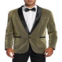 Lars Amadeus Men's Sequin Sport Coats Shawl Lapel One Button Wedding Shiny Blazer
