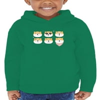 Комплект Shiba Inu Faces Hoodie Toddler -Image от Shutterstock, Toddler