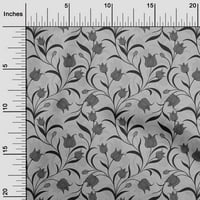 OneOone Viscose Jersey Grey Fabry Floral Retro Ressing Mattery Fabric Print Fabric от двора