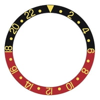 Вмъкване на черно червено кокс със златен шрифт със златен шрифт за часовник 30.70