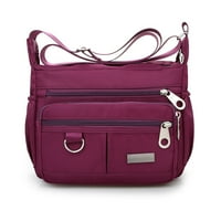 Чанти найлонови жени чанти за рамо дами кръстосани чанти за пътуване-лилав