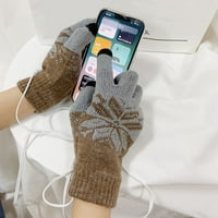 Betterz Pair USB електрически ръкавици с пълен пръст бързо отопление еластичен сензорен екран миещи се поддържа топло безопасно есента на зимата, отопляеми колоездачни р
