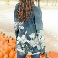 Gdfun женски моден ежедневен флорален принт от средно дължина жилетка яке - - яке яке яке жени