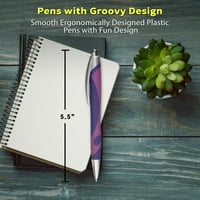 Писалки с груб дизайн - щракнете за писане, пластмаса - лилаво