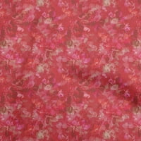 OneOone Cotton Jersey Red Fabric Abstract Floral Sewing Craft Projects Fabric щампи по двор широк