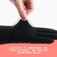 Аура зимни ръкавици мъже жени сензорен екран ръкавици против приплъзване на текстови ръкавици за бягане на колоездачни плетени ръкавици, черни