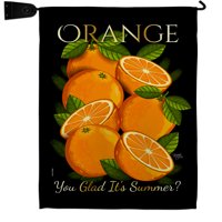 Сладък оранжев градински флаг Комплект плодове x18. Двустранно банер на двора