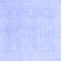 Ahgly Company Indoor Rectangle Резюме Сини съвременни килими, 8 '12'