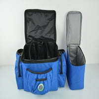 Дискова чанта за охладител за голф с отстраняващ се охладител и включена каишки за раница - синьо